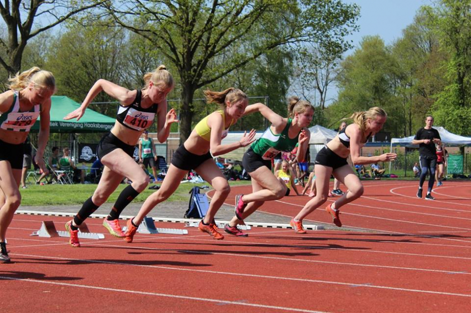 Krista en Marjolein op de 100m